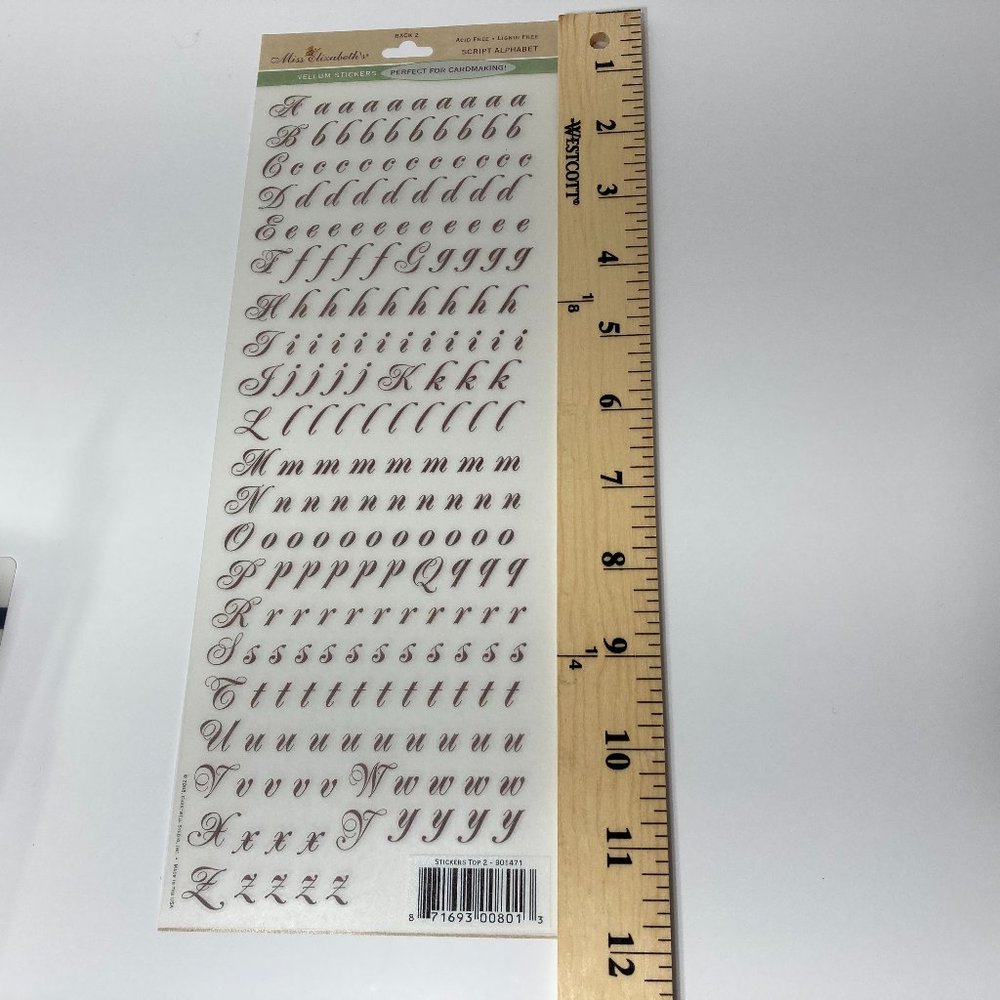 10 Sheets Scrip Alphabet Stickers Scrapbook Crafts